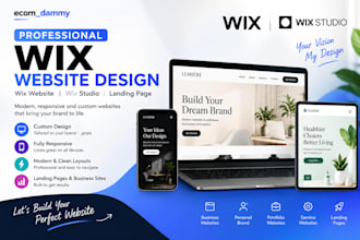 setup wix website design redesign wix studio business website wix landing page