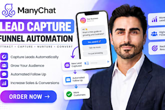 build a manychat lead capture funnel automation