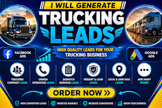 generate targeted trucking leads via facebook and google ads
