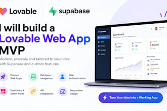 build a lovable web app mvp with supabase and custom features