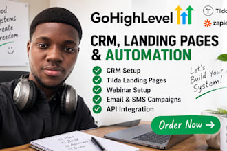 setup gohighlevel dashboard webinars ghl tilda landing page crm api integration