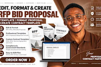 edit, format rfp bid proposal, create proposal template and contract template