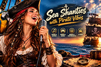 compose sea shanty, pirate song, medieval fantasy, irish celtic, ethereal vocals