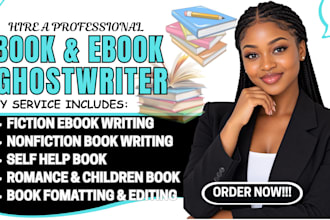write and ghostwrite fiction and nonfiction books and ebooks