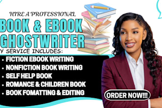 write and ghostwrite fiction and nonfiction books and ebooks professionally