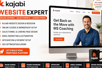 design kajabi website, kajabi online course, kajabi landing page, kajabi course