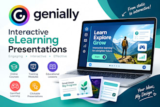 create an interactive genially elearning presentation and course
