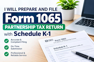 prepare and file form 1065 partnership tax return with schedule k1