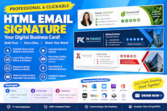 do modern HTML email signature for outlook, gmail, apple mail etc