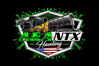 create high quality and beautiful dump trailer logo design