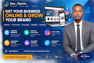 build your website, tiktok, facebook, instagram shops and automated marketing