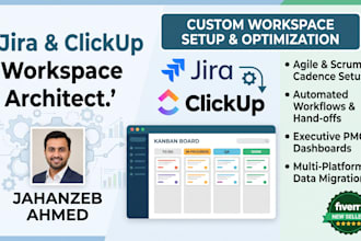 set up your jira, clickup, or agile scrum workspace