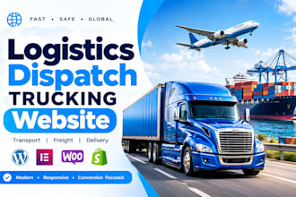 design a professional logistics, transportation website