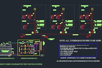create professional fire fighting and fire alarm  shop drawings in autocad