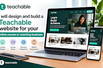 design and build a teachable website for your online course or coaching business