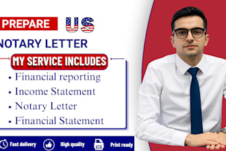 cpa review letter finicial statement prepare notary letter gaap report