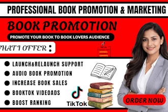 book promotion book sales tiktok marketing booktok promotion ebook marketing