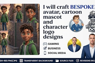 craft bespoke avatar, cartoon mascot and character logo designs