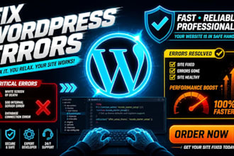 fix wordpress white screen, fatal error and site down issues fast