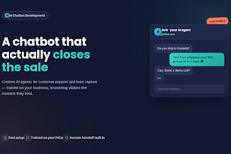 build a custom ai chatbot for customer support or lead generation