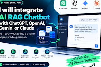 integrate ai rag chatbot into your website with chatgpt openai gemini or claude