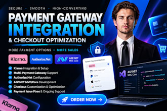 do klarna multipayment gateway,authorize net,asp net mvc core,checkout support