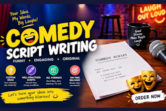 be your comedy script writer movie script funny comedy script stand up comedy