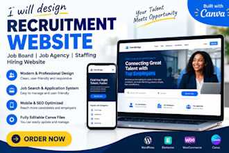build recruitment website, job board website and staffing agency website pro