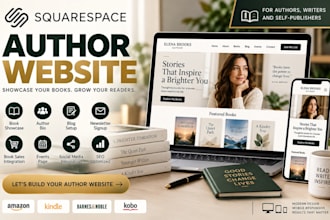 design squarespace author website for books and personal brand