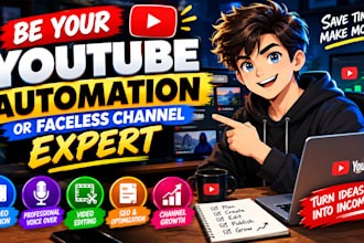 be your youtube automation or faceless channel expert