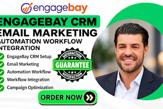 setup engagebay CRM email marketing automation workflow and integration