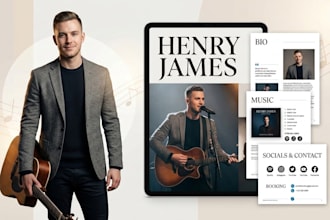 create an interactive epk and media kit for artists, musicians, djs and brands