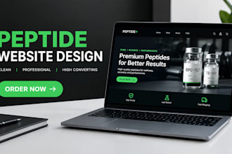 setup peptide website skincare store
