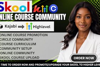 do skool community promotion, online course promotion and management for growth