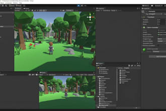 develop 2d and 3d unity game, game levels, environement and assets