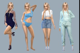 do sim4 oc sims  hairstyles digital illustration cc