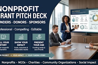 design nonprofit grant pitch decks for funding presentations
