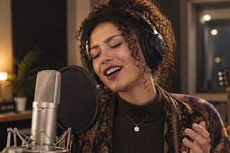record beautiful female backing vocals harmonies and adlibs for your song