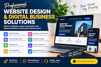design a modern professional website for your business