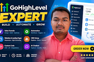 build a gohighlevel sales funnel, website, and automation