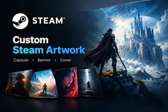 create stunning steam artwork, capsule art, banners and game covers