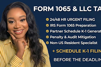 file your US llc corporate tax return and form 1065 before the deadline