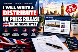write and distribute UK press release to UK news sites