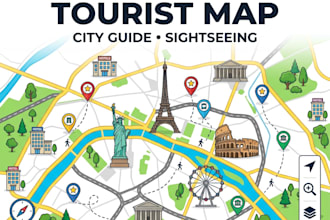 create a tourist attraction map, city guide and sightseeing route