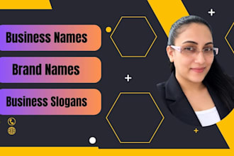 develop unique brand names and compelling business slogans