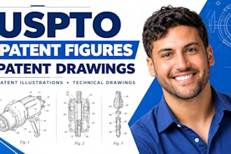 create patent drawings, patent illustrations and uspto patent figures
