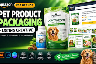 design amazon pet product packaging for fba brands