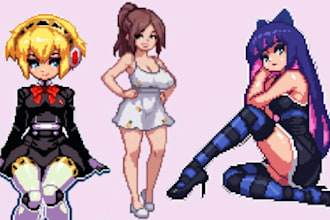 create pixel art character sprite sheet pixel animation game assets indie game