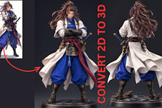 sculpt custom 3d anime figured model action figure articulated for 3d printing