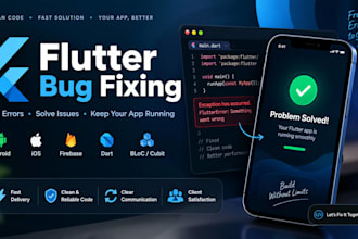 fix bugs and errors in your flutter app